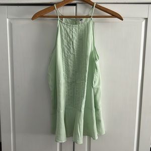 NWT Old Navy Flowy Peplum Swing Top Tank SZ Small Light Pale Green